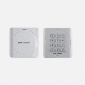 Cititor card Hikvision DS-K1801E, citeste carduri RFID EM 125Khz, distanta citire: 50mm, comunicare: Wiegand 26/34 protocol, ind