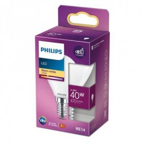 Bec LED Philips Classic P45, EyeComfort, E14, 4.3W (40W), 470 lm ,luminacalda (2700K), mat