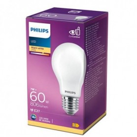 Bec LED Philips Classic A60, E27, 7W (60W), 806 lm, lumina calda(2700K) ,mat